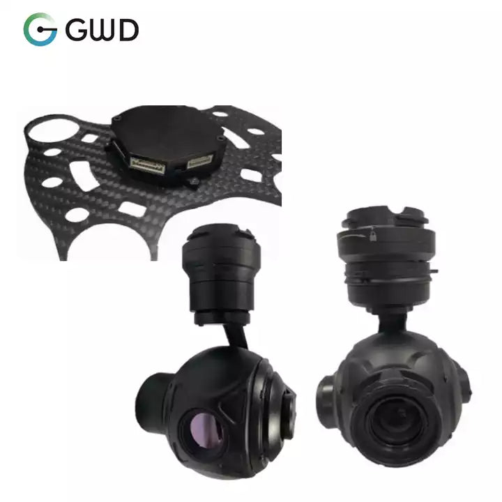 GWD-KIP10-G6 Exchangable 10x Optical Zoom Camera & 640*512 IR Single Infrared Thermal Sensor Camera Quick Release System Stabilizer