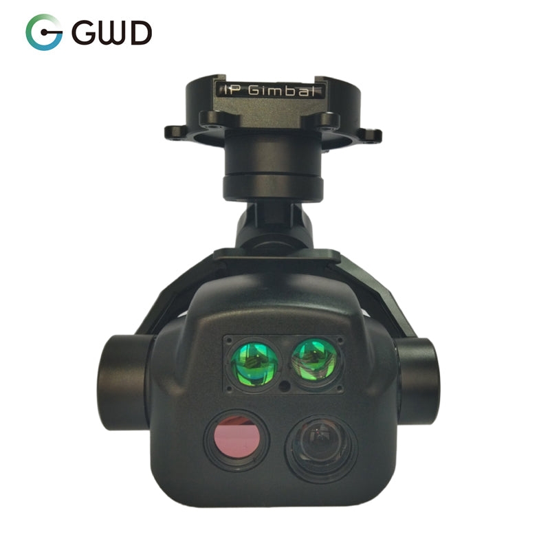 Professional 3 Axis 10x Optical Zoom Drone 640x512 Thermal Imaging Gimbal 1080P IP Output Surveillance IP Camera For UAV