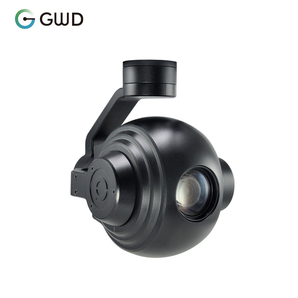 GWD-Q10T Ethernet Output TCP Control 1080p High Range Sports UAV Zoom Gimbal Camera 3 Axis Drone Object Auto Tracking Camera