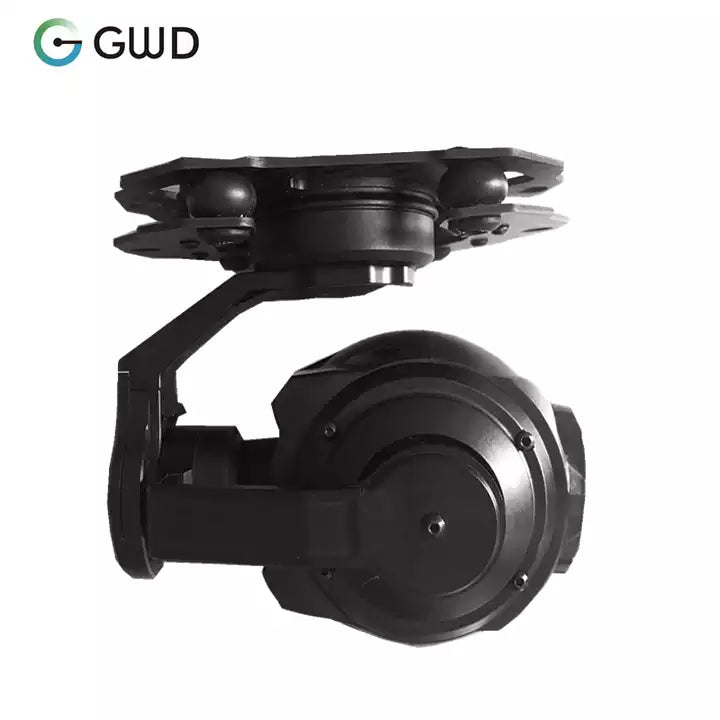 GWD-TGIP10A Drone 10x IP Zoom Gimbal Camera Outdoor 1080P HD Aerial Photography Patrol 3 Axis Gimbal Camera Stabilizer with For UAV